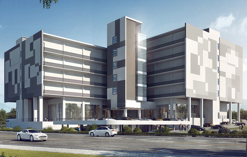 Architectural rendering: Bridge Data Centres MY01–MY02 campus. MY01/MY02 combined campus design illustration, not a verified legacy-building photograph.