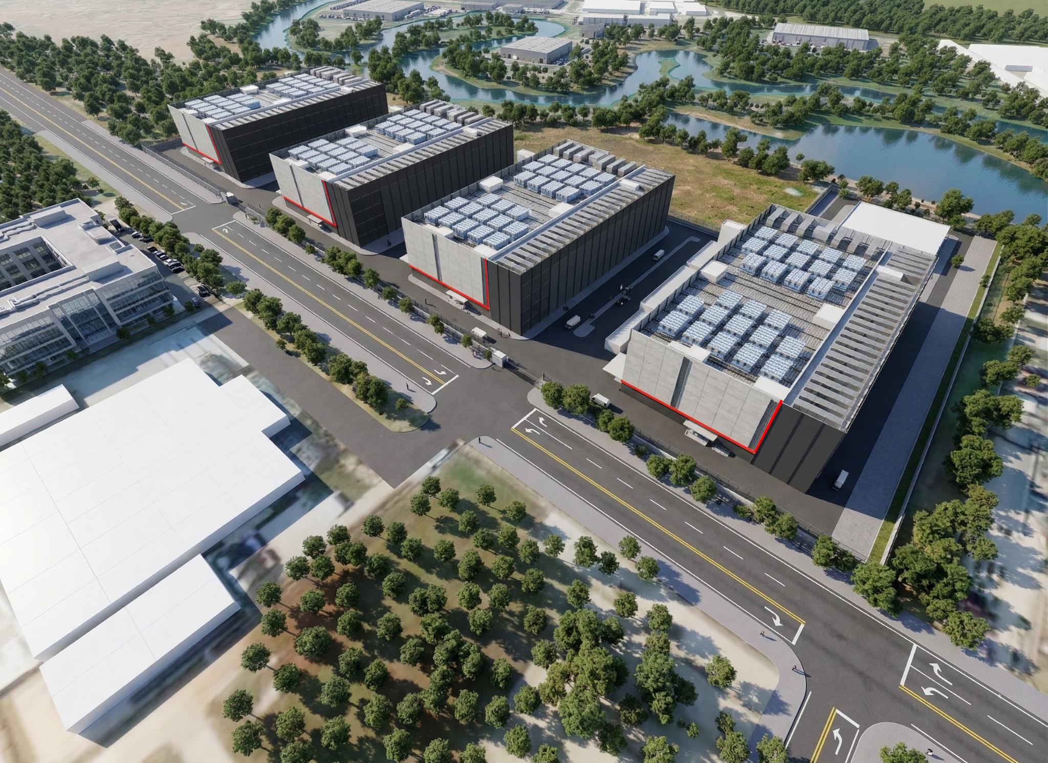 Architectural rendering: Princeton Digital Group JC4 campus.