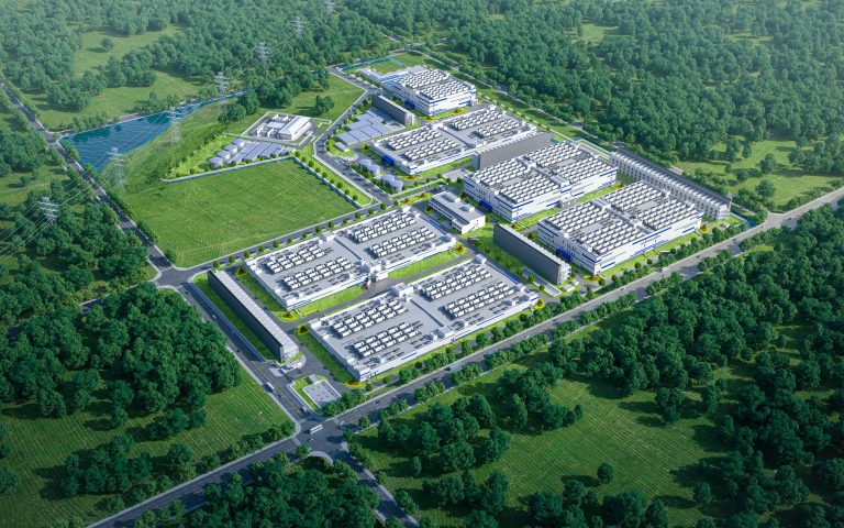 Architectural rendering: Bridge Data Centres MY07 campus.