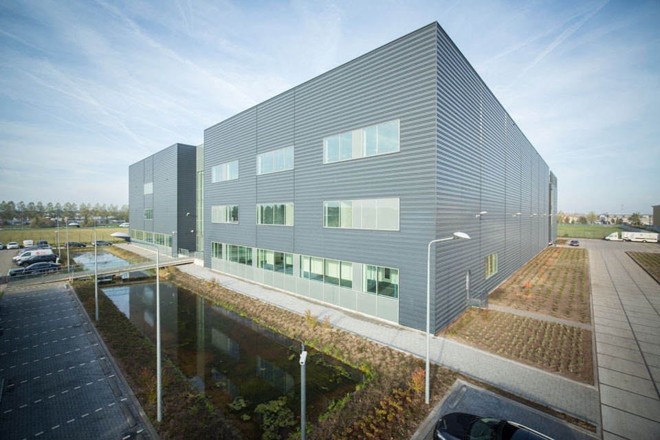 Completed Almere Data Centre exterior shown on Keppel DC REIT's portfolio page; capture date unknown and current post-fire appearance unconfirmed.