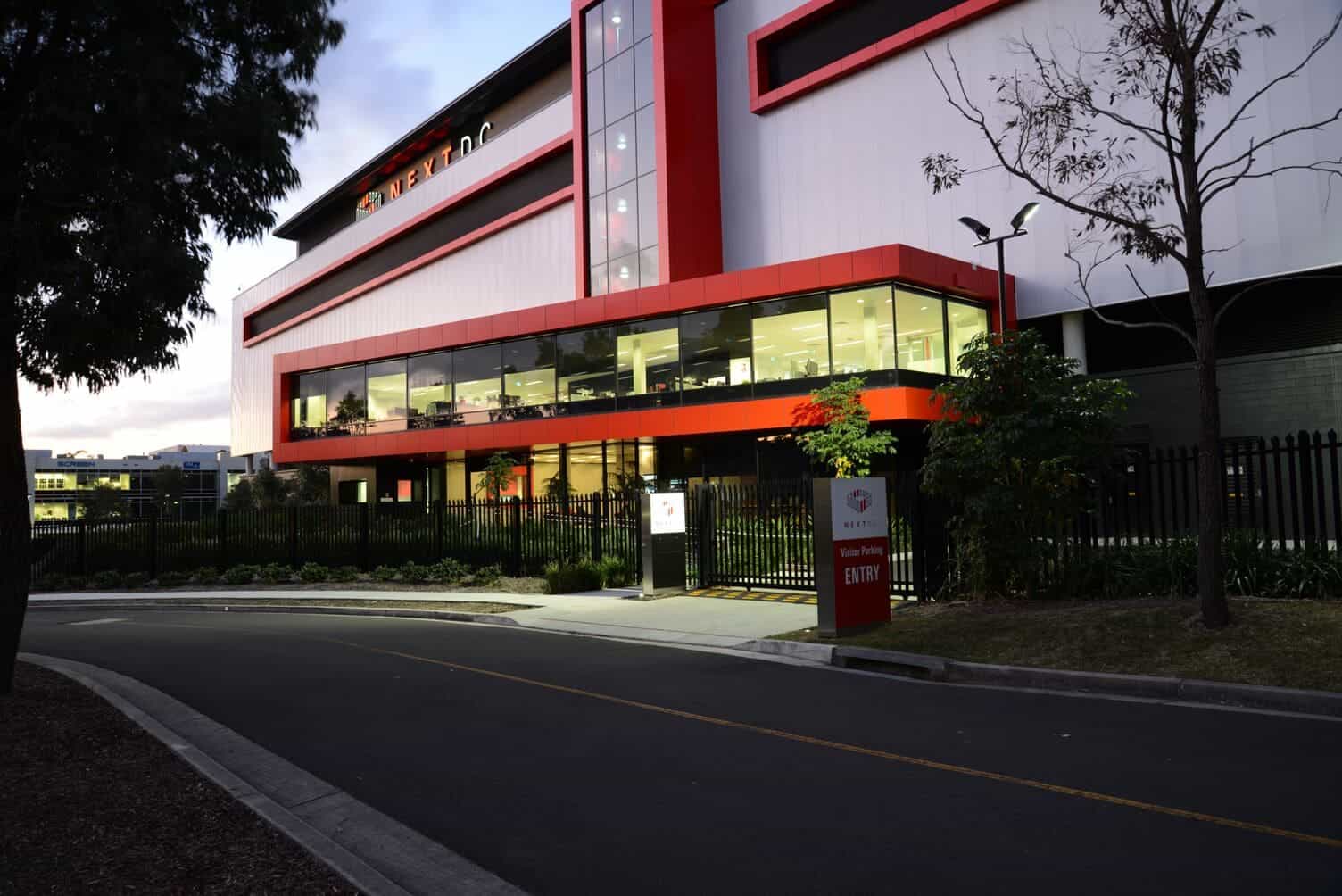 Operator-labelled S1 Sydney front-of-building night exterior; capture date and visual suitability unverified.